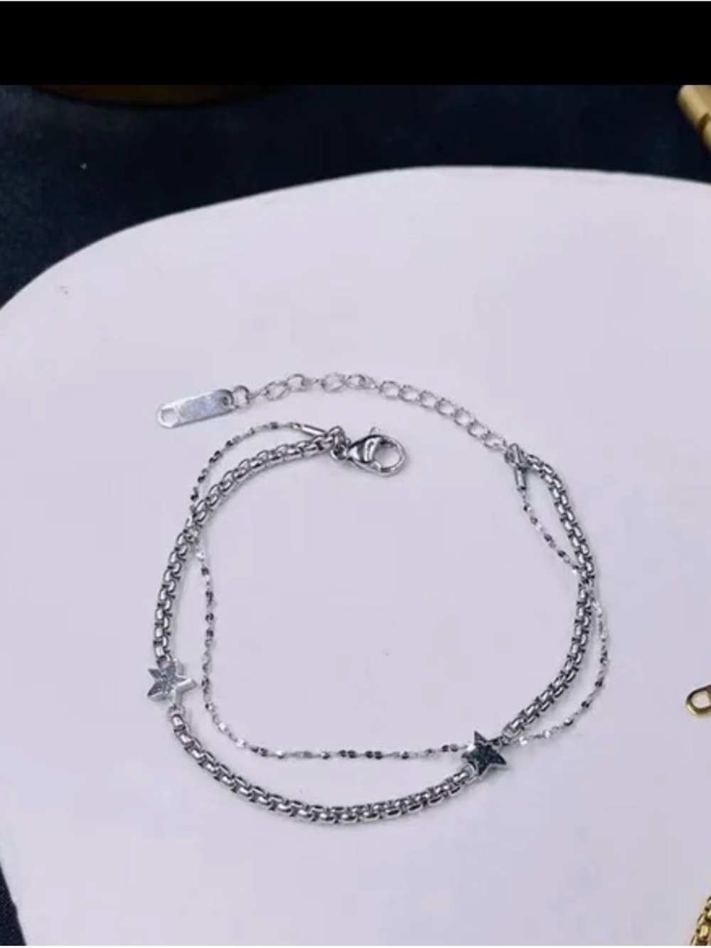 Double Chain Star Bracelet NWT Gold Plated PVD